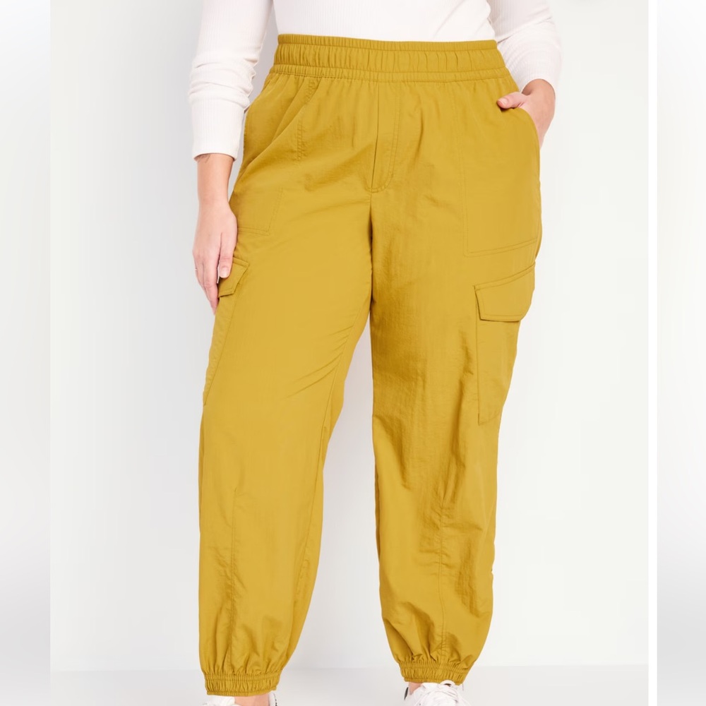 OLD‎ NAVY High-Waisted Ankle-Zip Cargo Joggers Mountain Olive Size 2X